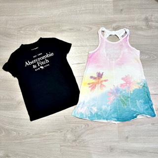 二手【Abercrombie & Fitch】A&F女童短T+背心 5-6Y (兩件一起賣)