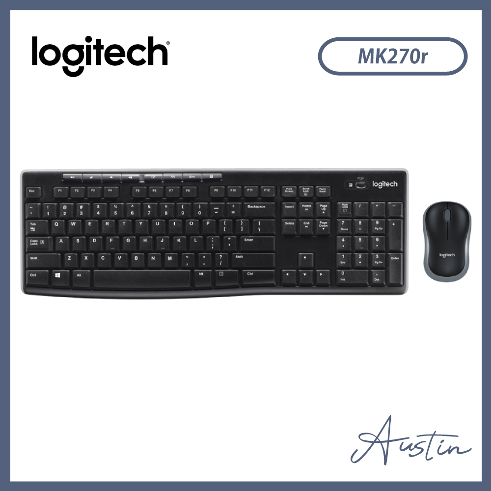 『現貨』［logitech 羅技］無線滑鼠鍵盤組 MK270r