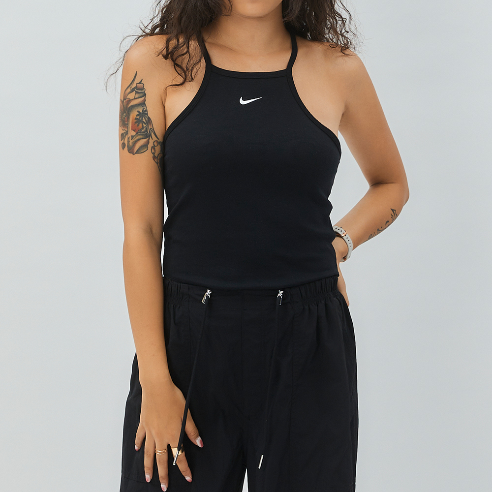 Nike AS W NSW ESSNTL RIB CAMI TANK 女 黑 針織 休閒 背心 DV7961-010