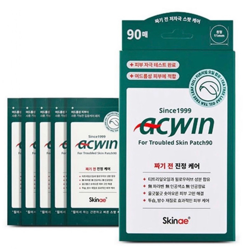 韓國新品 ACWIN 茶樹精油超薄隱型痘痘貼 超大容量 90貼