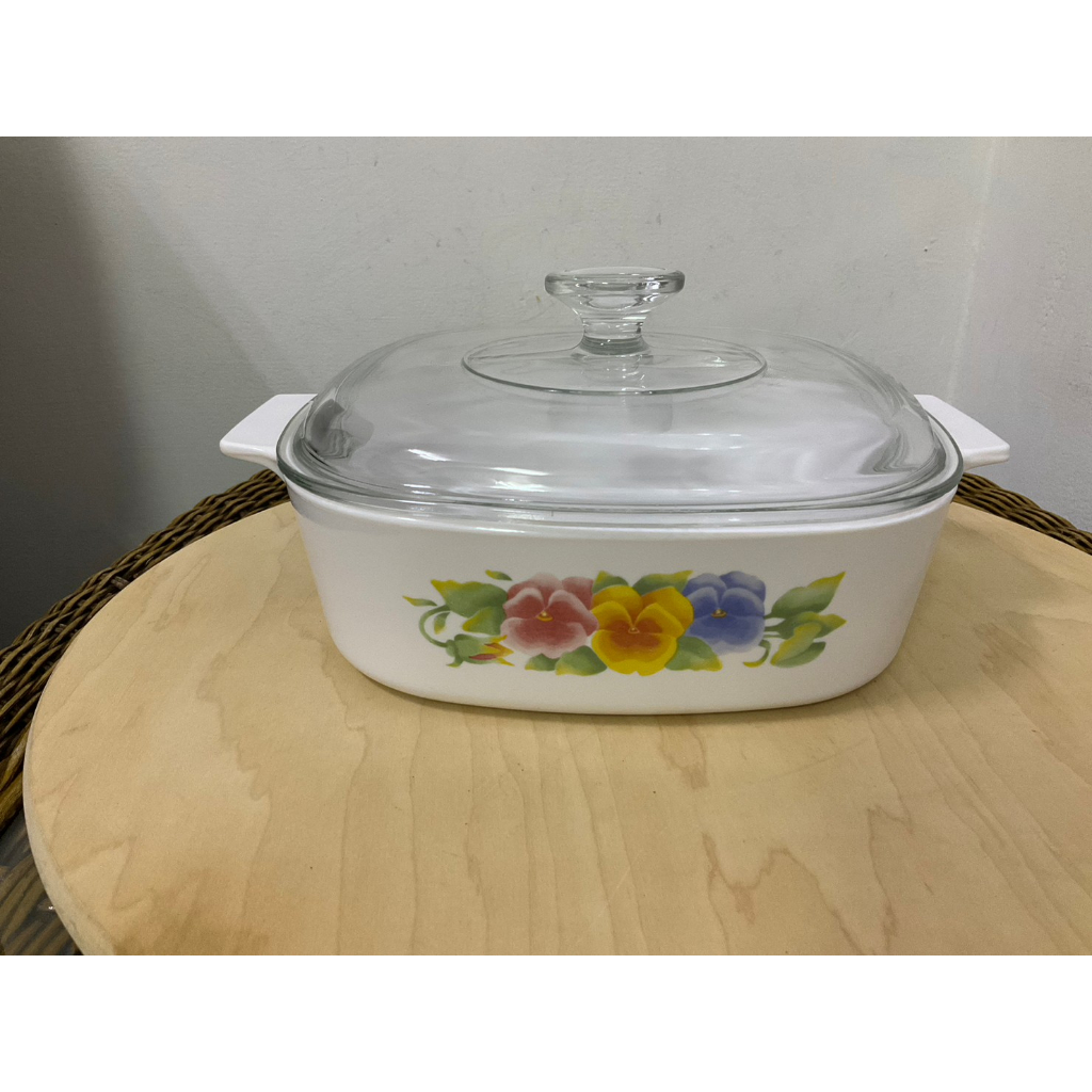 ** 白河戀蓮 ** Corningware 康寧鍋/ 焗烤鍋/ 陶瓷鍋 2L ….庫 H-04