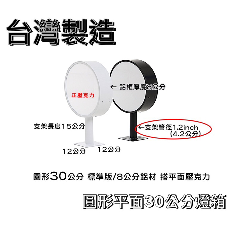 圓形平面30公分燈箱.圓招.燈箱.台灣製造.招牌