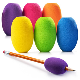 蛋型握筆器/兒童和成人/彩色軟墊支架/手寫、繪畫、著色/ 符合人體工程學/右手或左手/可重複使用