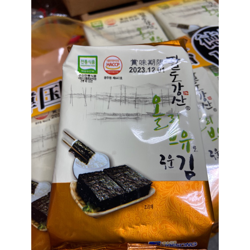 orionjako 韓國麻油風味海苔3.5g