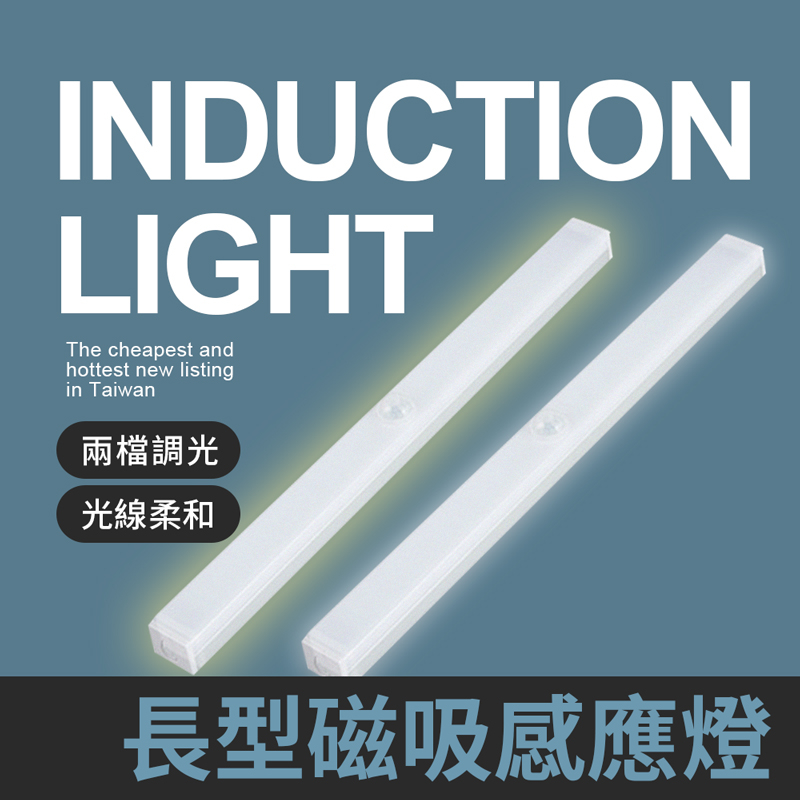 長型磁吸感應燈 小夜燈 日光燈 自然光 玄關燈 走廊燈 USB充電燈 人體感應燈