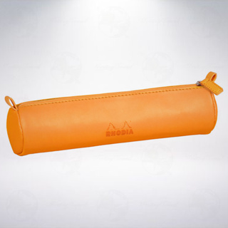 法國 RHODIA Rhodiarama Pencil Case 義大利人造皮筆袋: 橘色/Orange