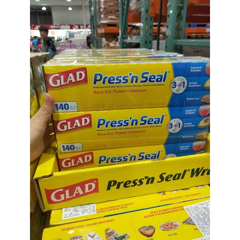 #350086 Glad Press’n Seal 強力保鮮膜 3入 好市多 方便 按壓一下 液體不外漏 超取