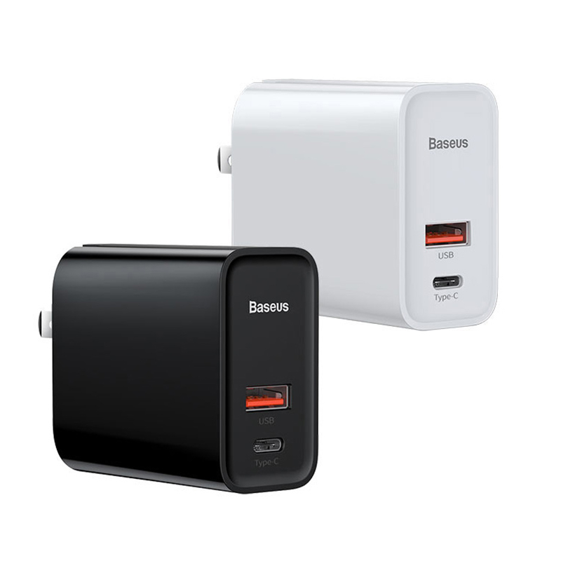 Baseus倍思 旅行充電器(Type-C+USB) 雙口快充電器 折疊式插頭 充電頭 手機充電 BS-CH905TW