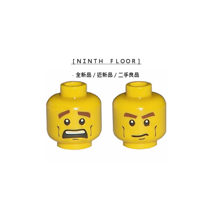 【Ninth Floor】LEGO 7188 樂高 城堡 紅獅 獅國 黃色 雙面 士兵 臉 頭 3626bpb0396