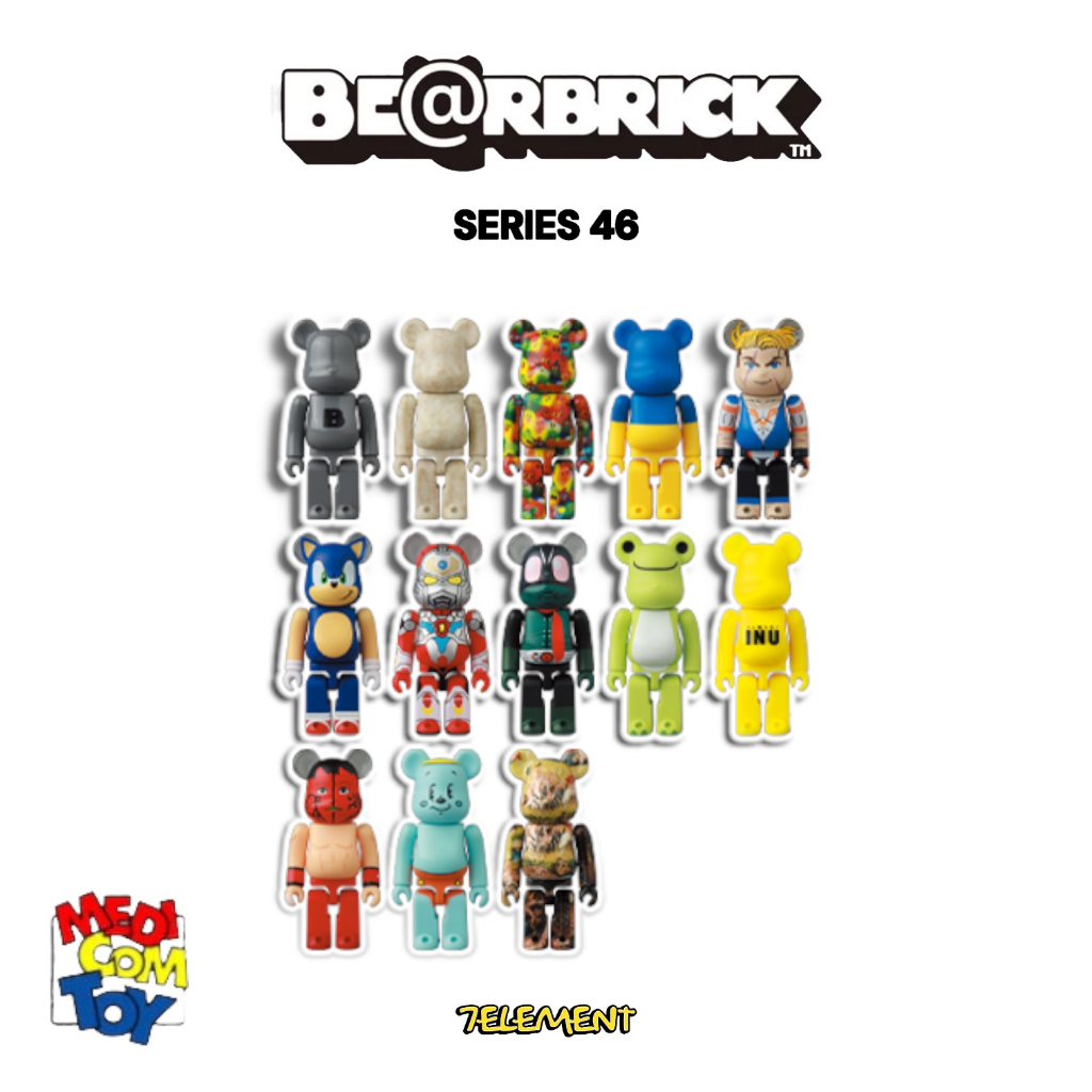 - 單抽/確認款 - BE@RBRICK 46代 庫柏力克 庫柏力克熊 盒抽 單抽 公仔 100% 玩盒 中盒 盲盒 熊