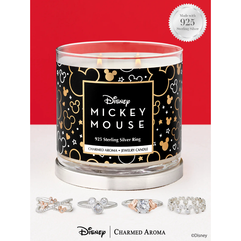 （台灣現貨）Charmed Aroma 迪士尼 Disney 香氛 蠟燭 米奇 Mickey 925純銀戒指 聖誕節禮物