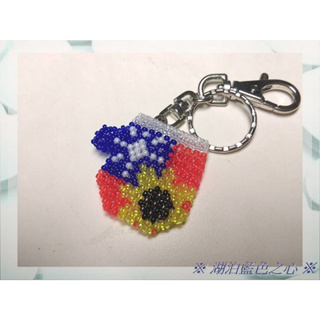 ※湖泊藍色之心※ 《台灣+向日葵》─手套(左)國旗造型鑰匙圈