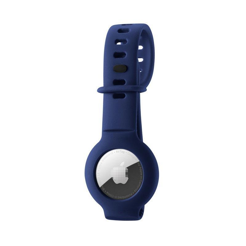 適用蘋果AirTag防丟追蹤定位器鑰匙扣背包繩手錶帶腕帶硅膠保護套 蘋果防丢器保護套