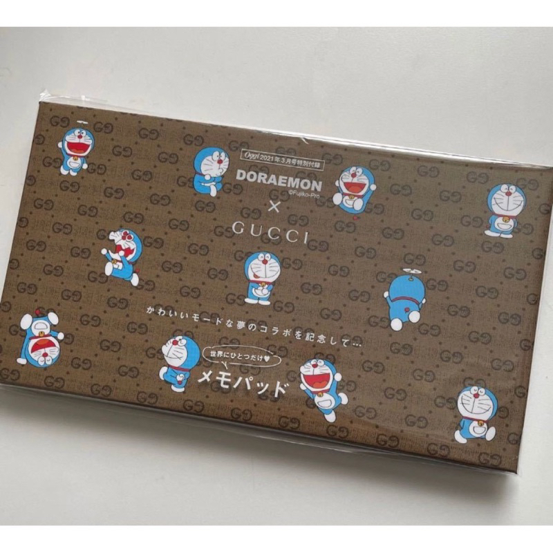 「現貨」快速出貨 全新 日本雜誌Oggi 2021年3月號 附錄 哆啦A夢× GUCCI 便條紙 Doraemon