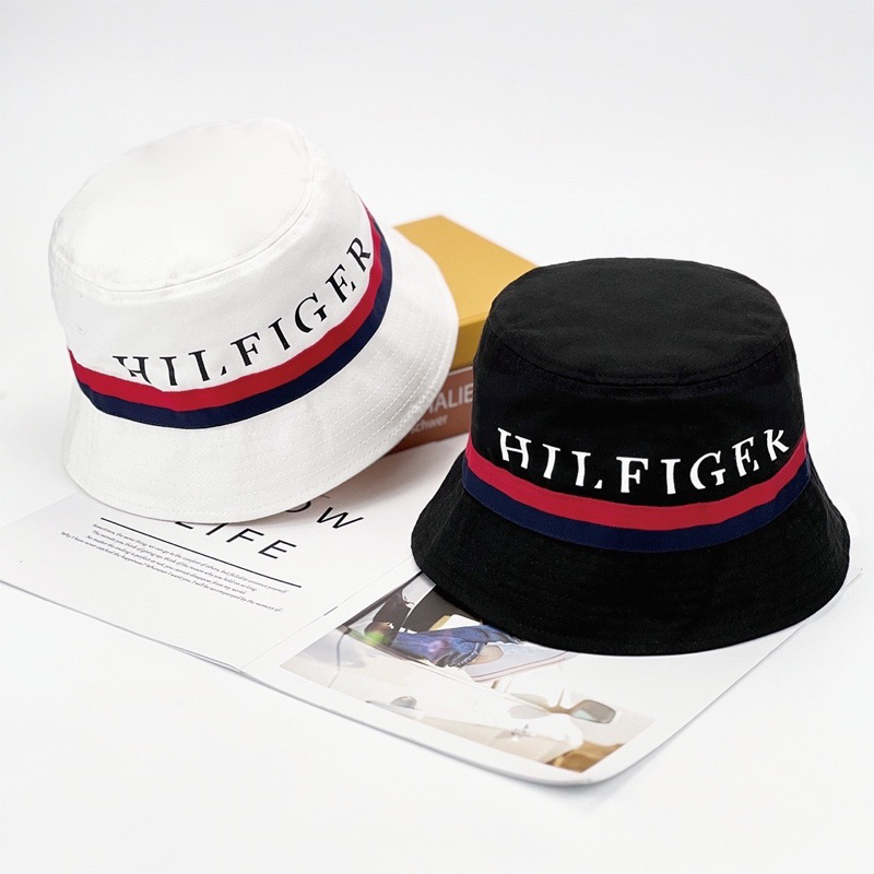 【NEW START精品服飾-員林】Tommy Hilfiger 經典橫條字母 漁夫帽