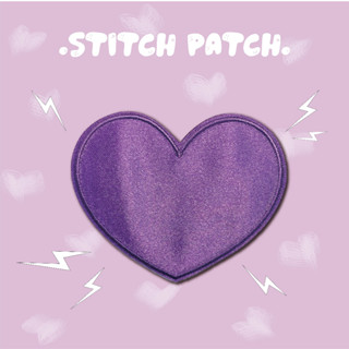 [ PATCH.1989 ] 精緻刺繡X熨燙布貼 幾何圖形系列/愛心/紫色/少女/裝飾/補丁/背膠式