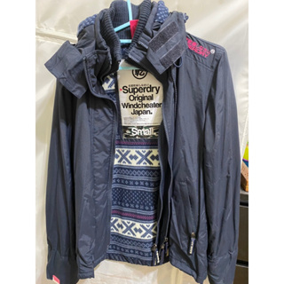 superdry 極度乾燥 深藍色外套 機車外套 防風外套