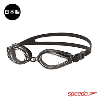 Speedo 日本製 成人運動泳鏡 Edge 黑/透明 (SD8120048913)