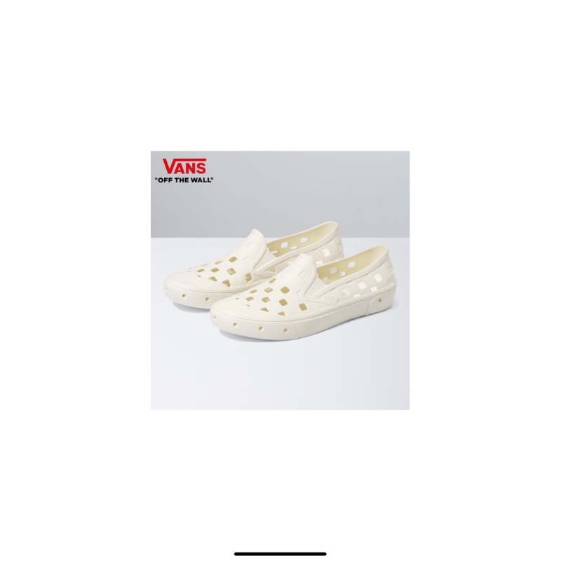 VANS Slip-on TRK 防水 膠鞋 全白 小白鞋 洞洞鞋