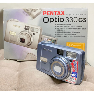 降價！PENTAX Optio 330GS 藍色/可自拍CCD/原始盒裝+記憶卡