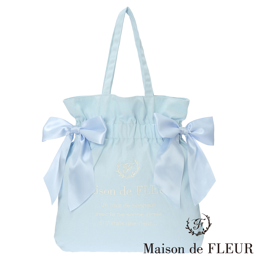 Maison de FLEUR 【WEB限定】經典糖果色雙緞帶托特包(8S31F0J2700)