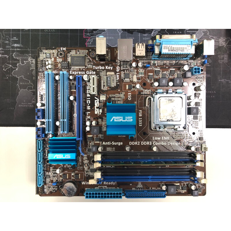 ASUS P5G41C-M + CPU E5200 + 2GB RAM