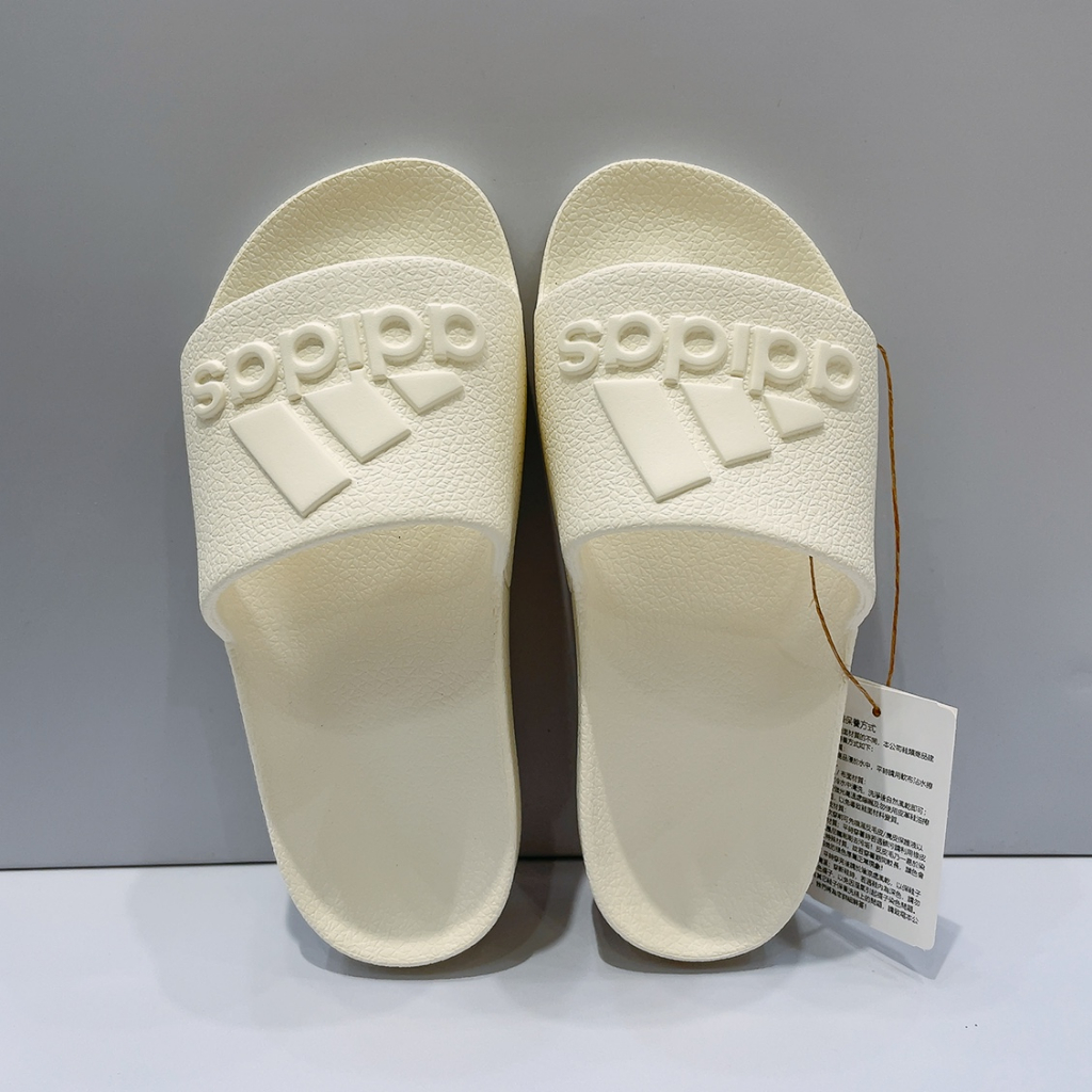 adidas ADILETTE AQUA 男女款 米色 防水 輕量 塑膠 運動 拖鞋 IF7370