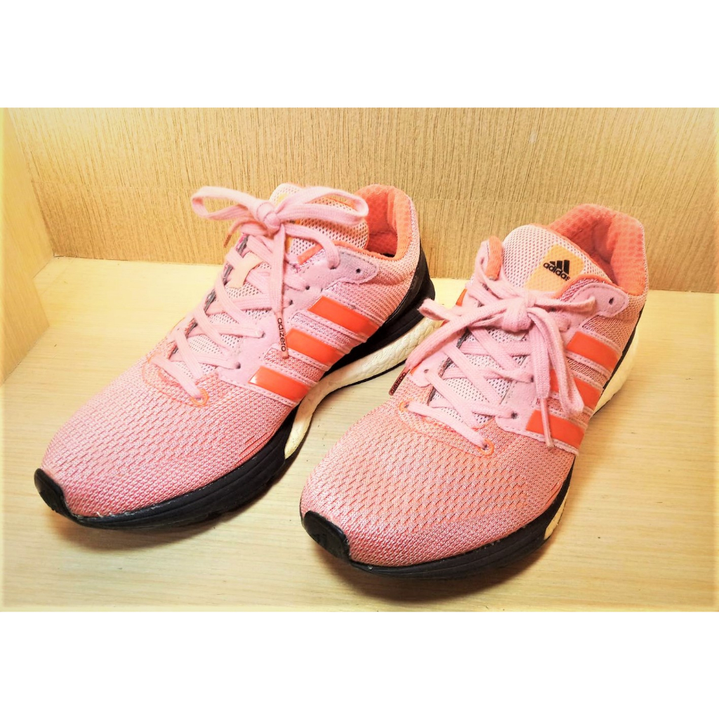 愛迪達Adizero Boston Boost 5 B33746女跑步鞋運動鞋 粉色 尺寸 23.5