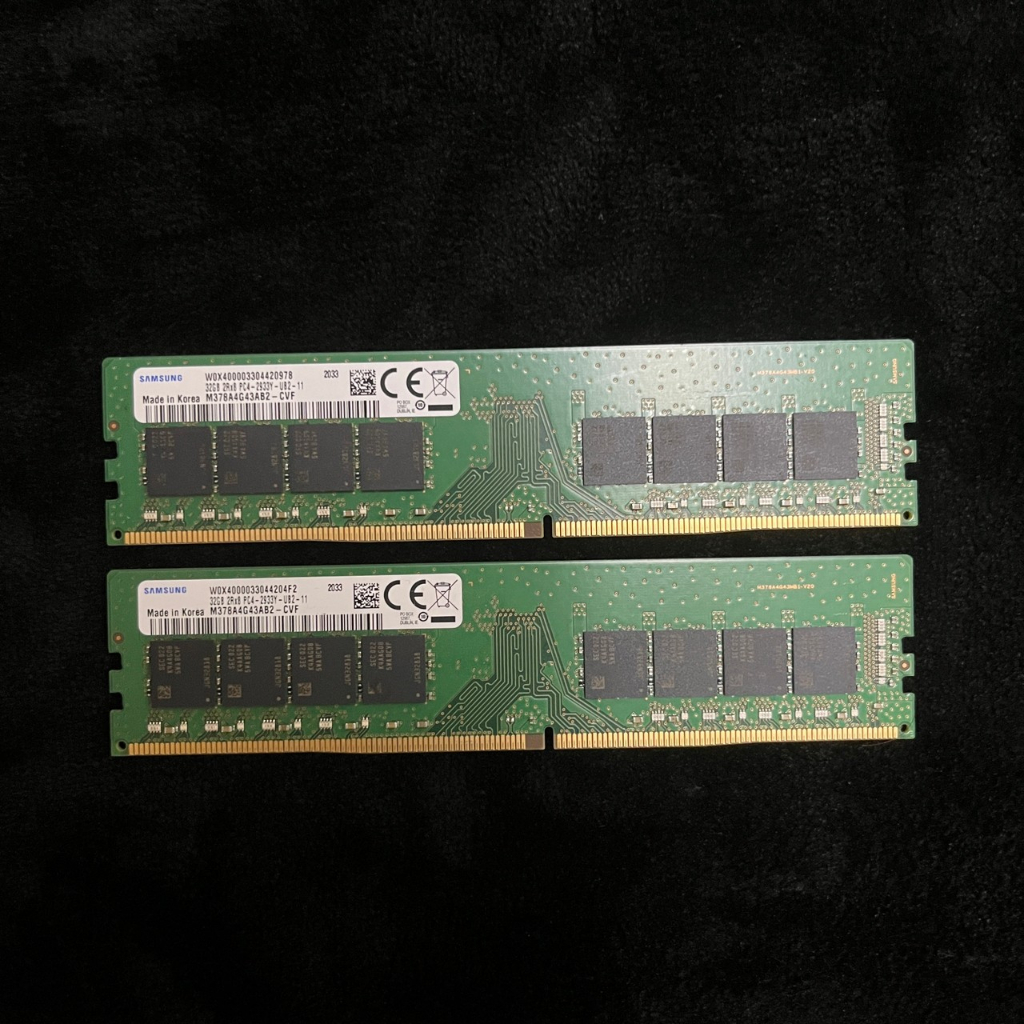 三星原裝M378A4G43AB2-CVF DDR4 32G 2RX8 2933 內存(二手)*2