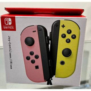臺灣公司貨 Switch 手把 Joy-Con 左右手控制器 + LR腕帶 粉紅 粉黃 手把 粉 黃 手把【遊戲頻道】