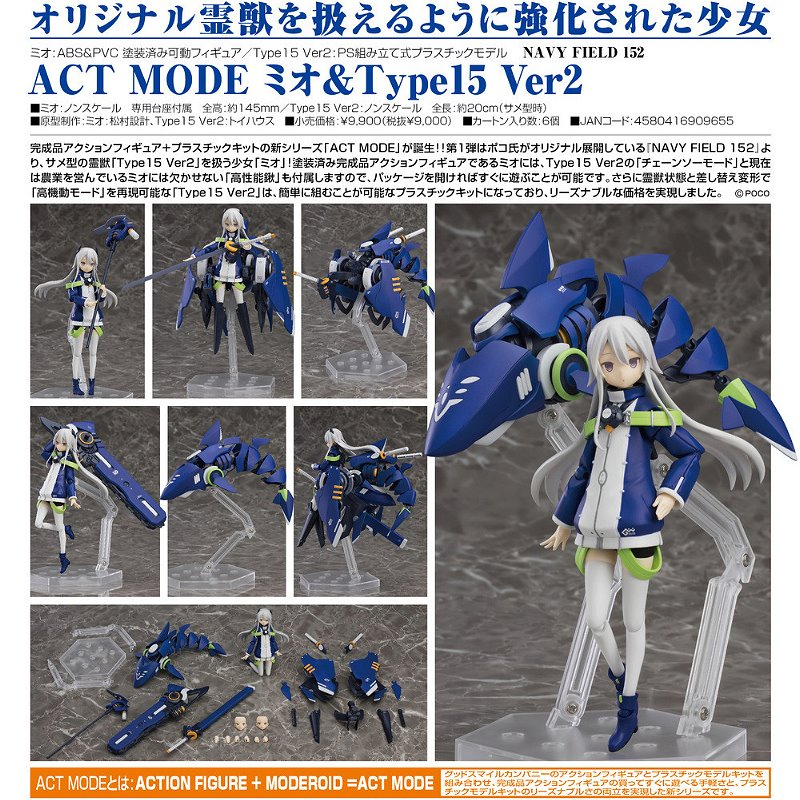 【US】 GSC 機娘 ACT MODE Mio Type15 鯊魚娘 15式2型 (拆檢無擺設)