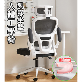 台灣現貨 人體工學椅 逍遙 3D護腰+頭枕 90度自由扶手 辦公椅 網椅 電腦椅 會議椅 主管椅 老闆椅