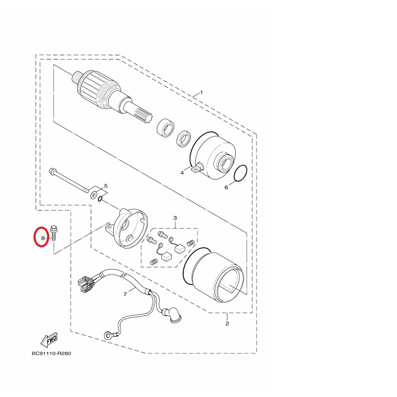 YAMAHA 原廠 新勁戰 四 五 代 BWSR BWSX SMAX 六角螺栓附墊圈 料號：97502-06525