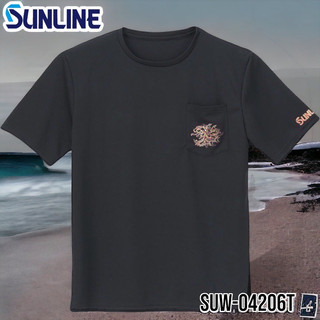 中壢紅海釣具《SUNLINE》22 SUW-04206T 黑色獅子短袖T恤
