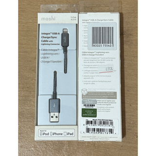 iPhone Moshi USB-A to lightning 編織充電/傳輸線（全新未拆）