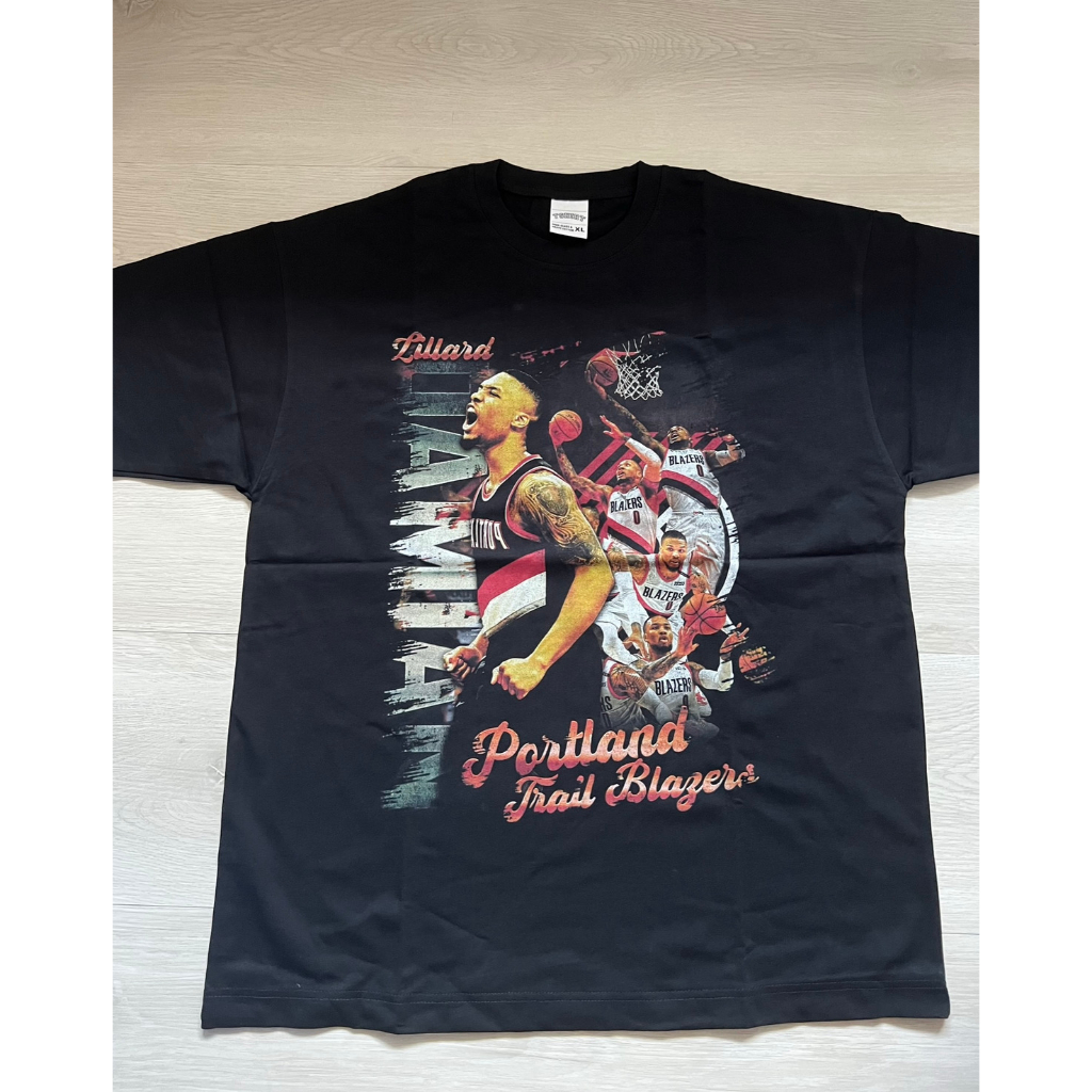 【Damian Lillard】小李 拓荒隊 歐美 街頭 NBA 籃球 印花短袖T恤 寬鬆 圓領 重磅 嘻哈 美式