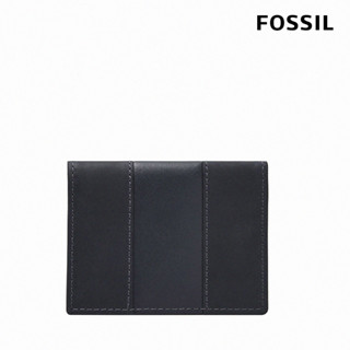 【FOSSIL 官方旗艦館】Everett 真皮雙折卡夾-海軍藍 ML4399406 (禮盒組附鐵盒)