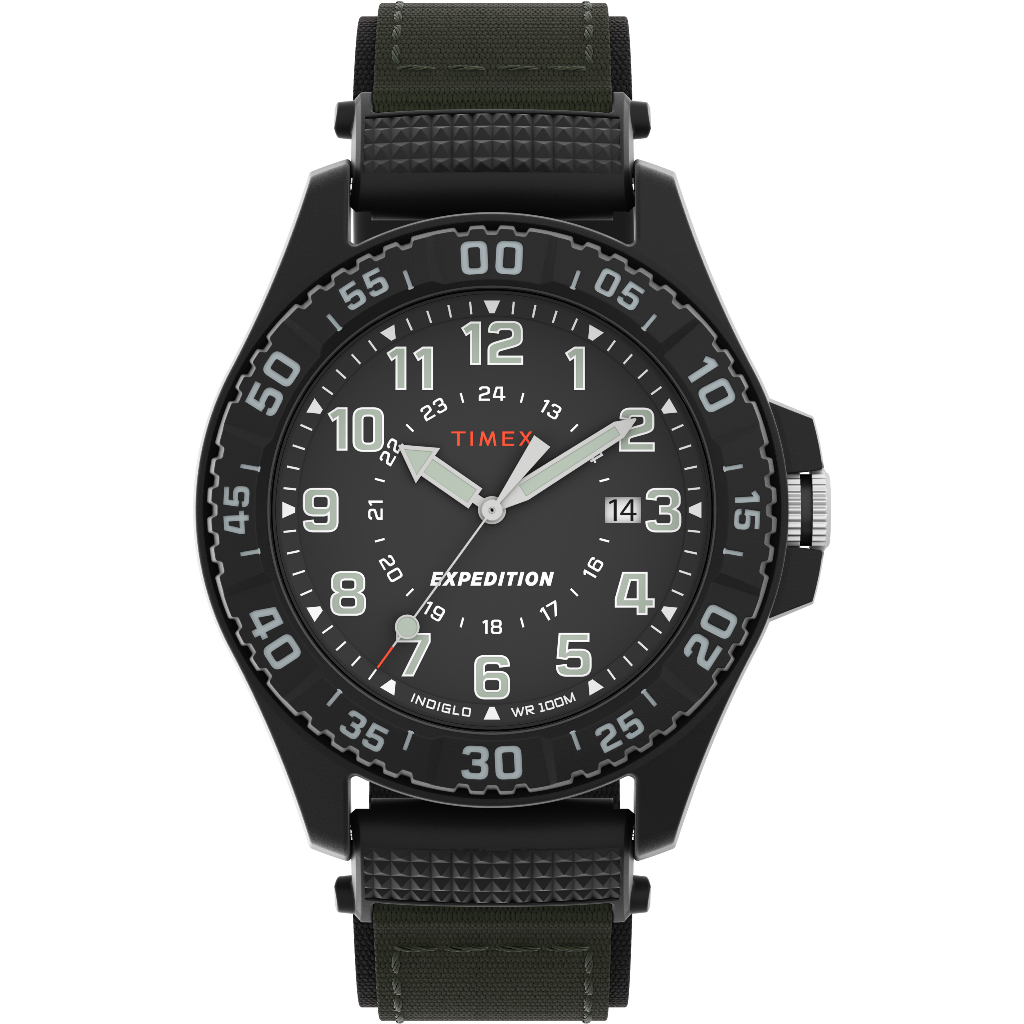 【TIMEX】天美時 遠征系列  42毫米戶外手錶 (黑x綠 TXTW4B26400)