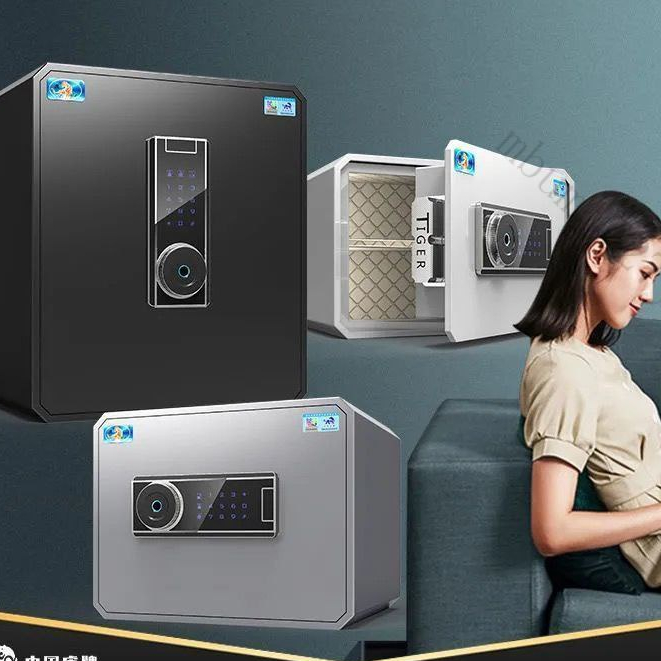 工廠現貨 免運 含發票 保險櫃 傢用小型 指紋保險箱 辦公文件 智能防盜保管箱 迷你 傢用 辦公室 密碼櫃 小金庫