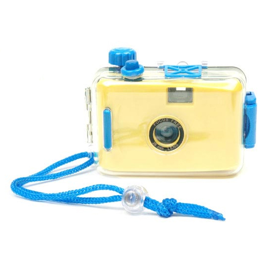 黃色韓版防水傻瓜相機 AQUA PIX多次性水陸兩用 28mm超廣角 LOMO 潛水相機 海灘衝浪浮潛游泳池 春納必備