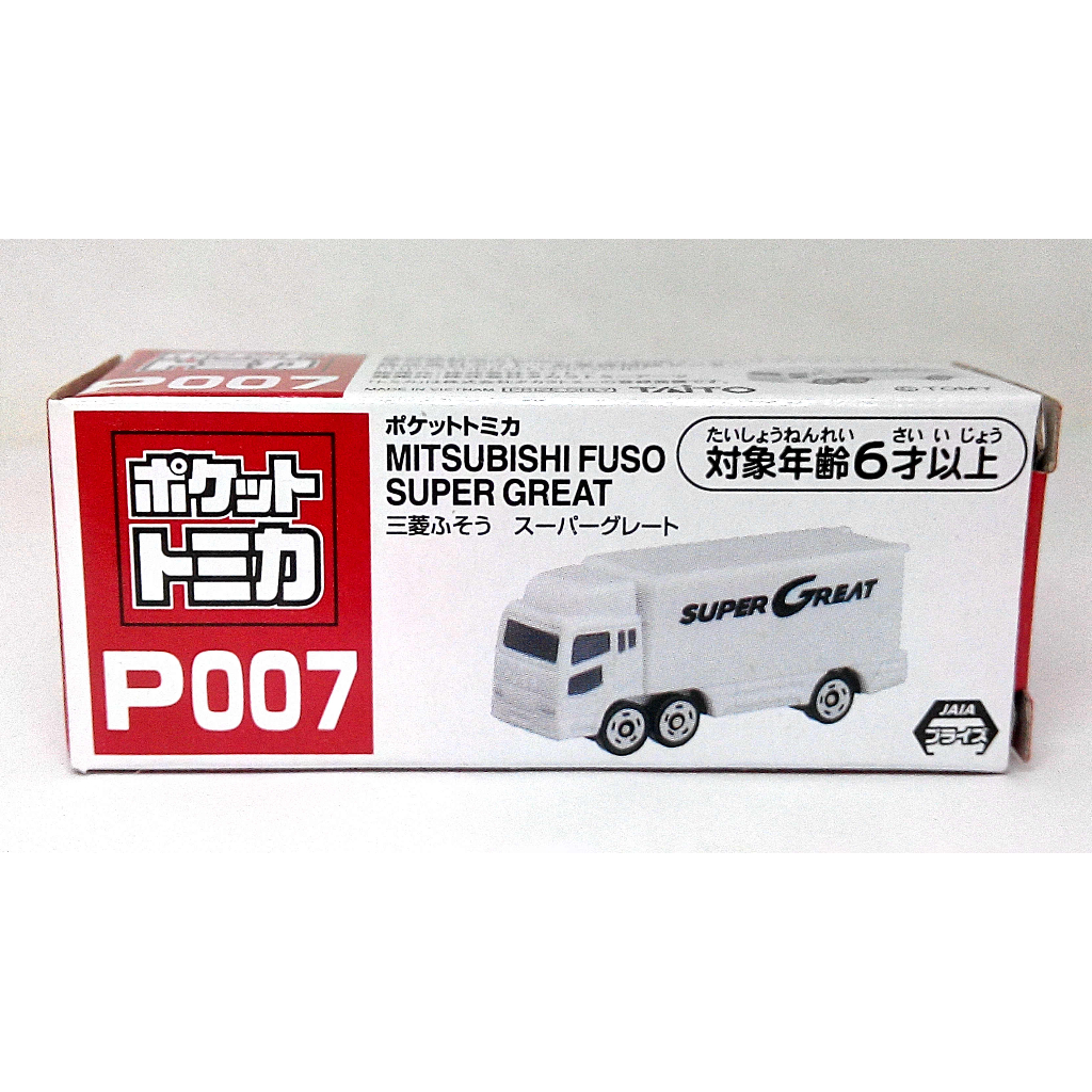 TOMY TOMICA 扭蛋車 P007 三菱 FUSO SUPER GREAT 卡車 貨車 白