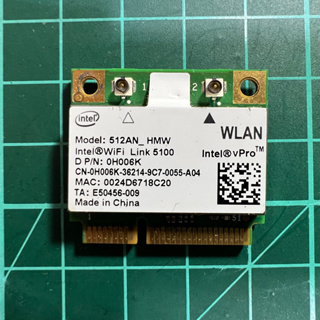 Intel WiFi Link 5100 512AN_HMW miniPCI-E 無線網卡