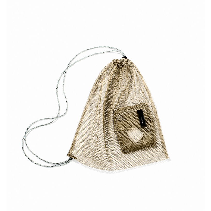 NOZZLE QUIZ  "Mesh String Bag" 抽繩束口網袋 | 砂