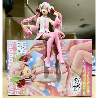 清倉【初音】 未來 櫻 泡麵壓景品 模型 盒裝 公仔 15cm