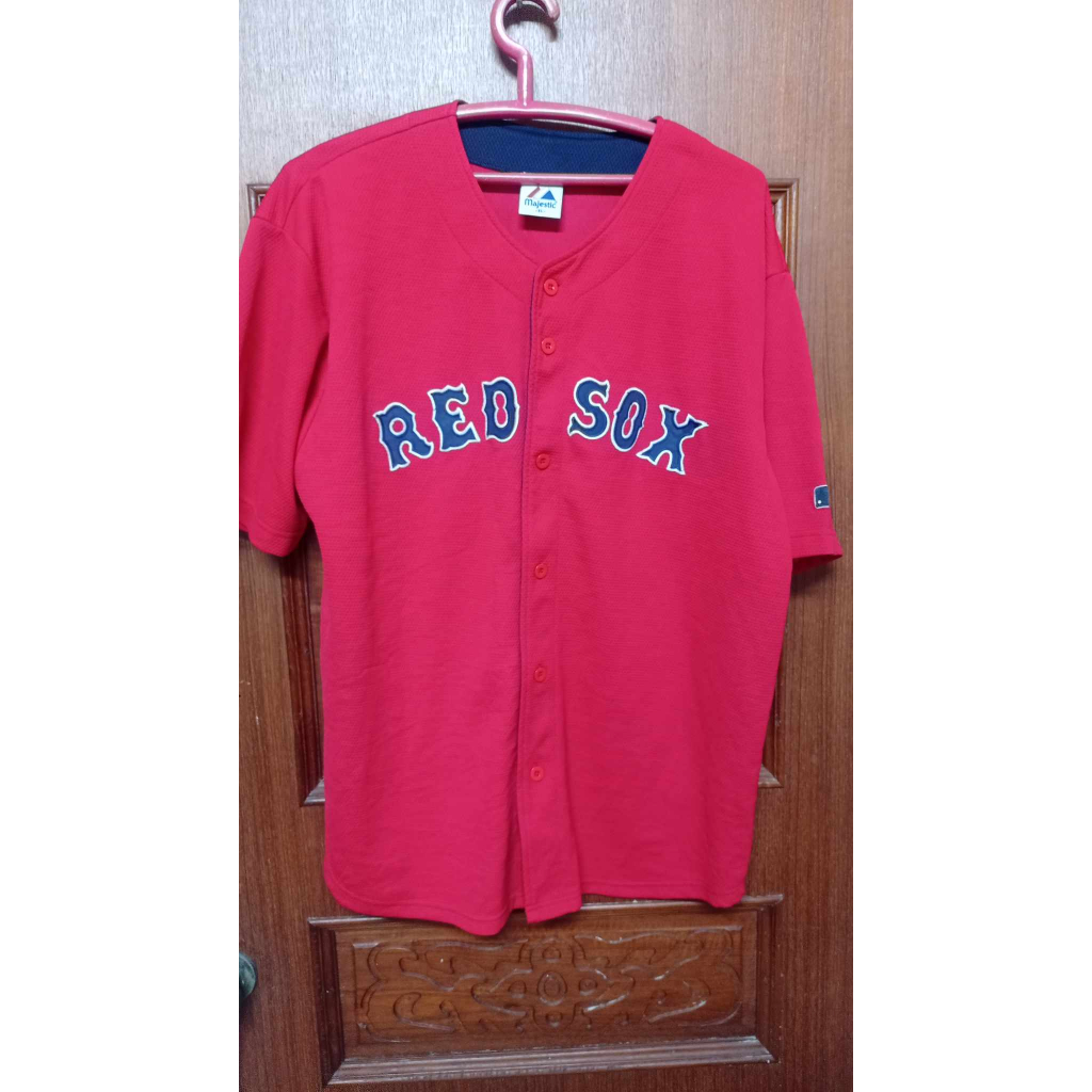 MLB波士頓紅襪隊棒球球衣紅色XL號