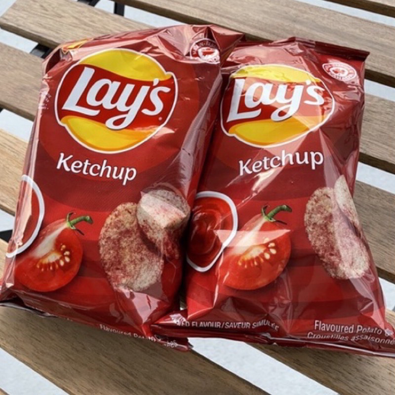 ‼️北美限定口味🌟番茄醬🍅Lay‘s 樂事 BBQ烤肉醬口味 培根、海鹽醋味、美式酸黃瓜🥒235克
