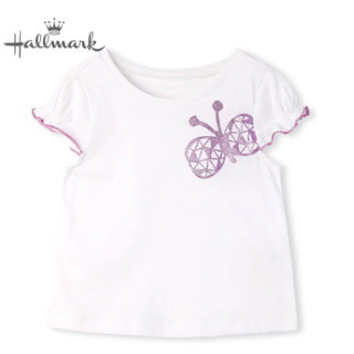 Hallmark Babies女童蝴蝶印花短袖上衣2-3Y