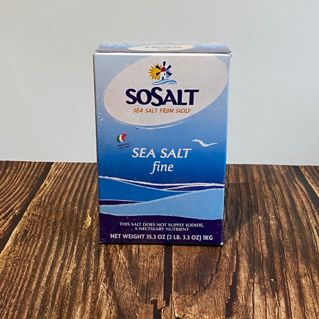 【亞米食材】SOSALT義大利(細)海鹽1kg 藍盒