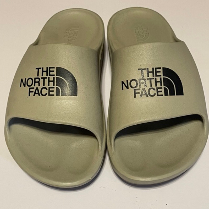 二手 The north face 北臉 拖鞋 防水拖鞋 鋸齒 厚底 奶茶色 大地色