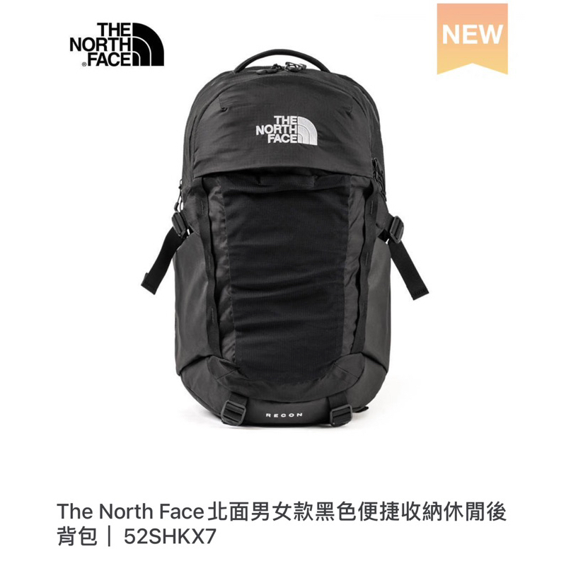 (二手正品）The North Face 北面男女款黑色便捷收納休閒後背包